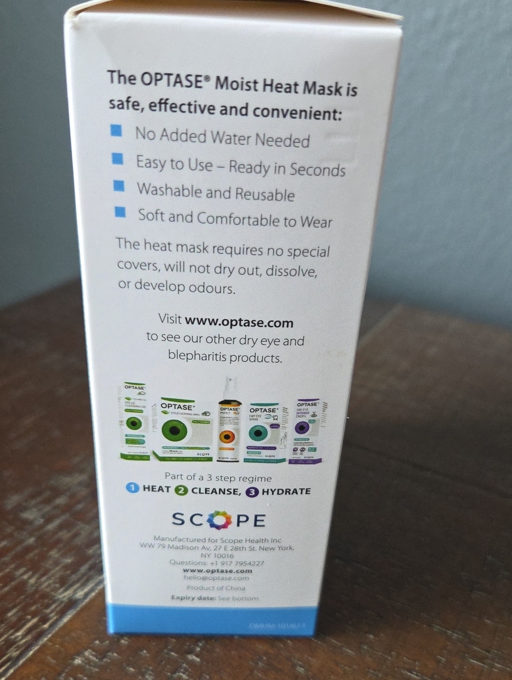 OPTASE Moist Heat Mask - Relieves Dry Eye Mask,  New In Box - Picture 5 of 6